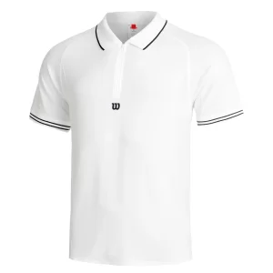 Wilson M Players Seamless Polo Bright White - mens tennis polo