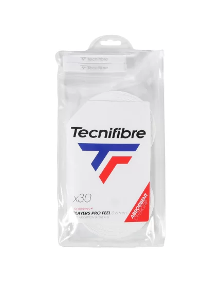 Tecnifibre Players Pro Feel White 30 Pack - overgrip