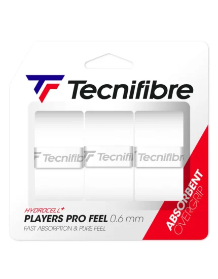 Tecnifibre Players Pro Feel White (3 pcs.) - absorbent overgrip
