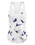 Babolat Compete Tank Top Women White Estate Blue - womens tennis top shirt