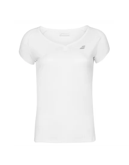 Babolat Play Cap Sleeve Top Women White - womens tennis shirt