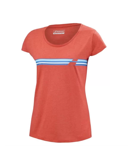 Babolat Exercise Stripes Women poppy red - women tshirt