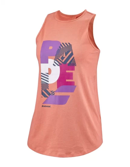 Babolat Padel Cotton Tank Women living coral - women tshirt