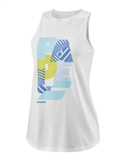 Babolat Padel Cotton Tank Women white - women tshirt
