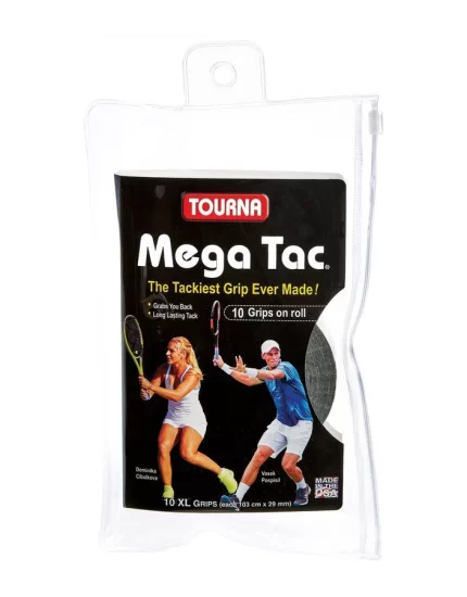 Tourna Mega Tac Black 10 pcs. - 10 Grips on roll