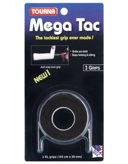 Tourna Mega Tac Black (3 pcs.) - overgrip