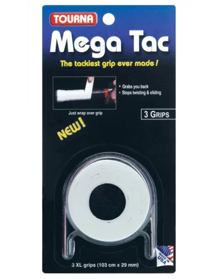 Tourna Mega Tac White (3 pcs.) - overgrip