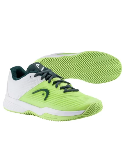 Head Revolt Pro 4.0 Clay Junior Lime White - junior tennis shoes