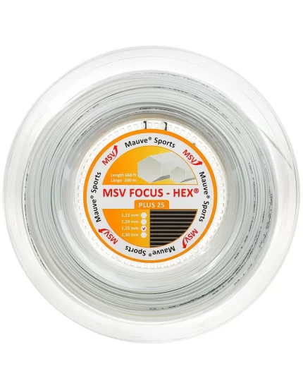 MSV Focus Hex Plus 25 White 200m - tennis string