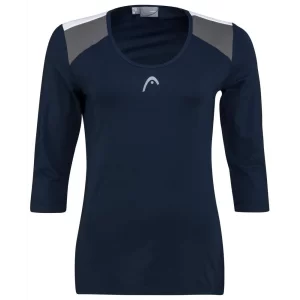 Head Club Tech 3 / 4 Shirt W Deep Blue - womens tennis shirt