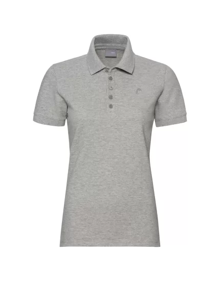 Head Polo W Grey Melange - women tennis polo shirt