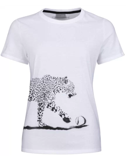 Head LEOPARD T-Shirt White - tennis t-shirt