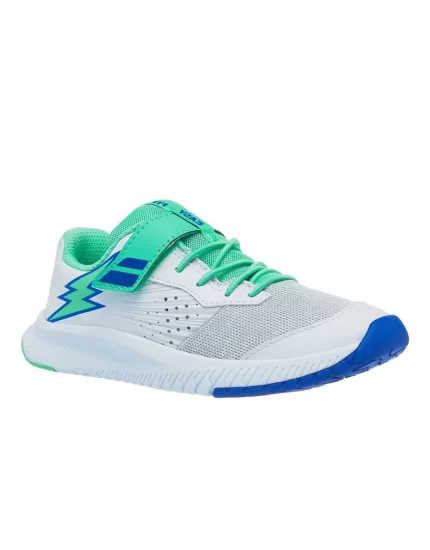 Babolat Pulsion AC Kid White Biscary Green - tennis shoes