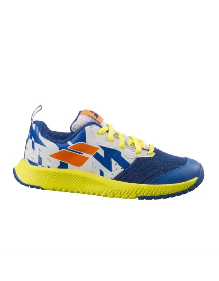 Babolat Pulsion AC Junior Dark Blue Sulphur Spring - junior tennis shoes