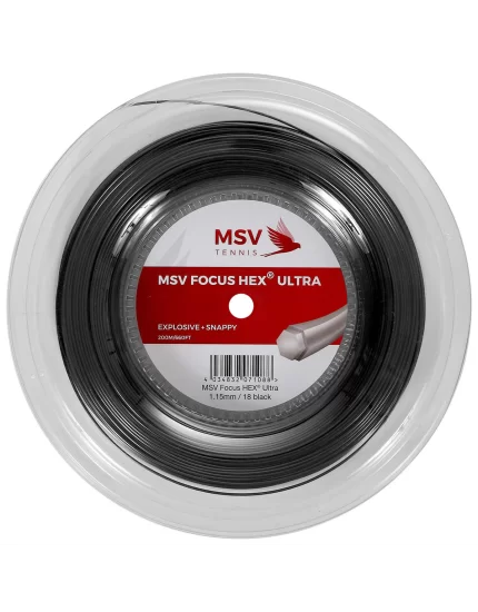 MSV Focus Hex Ultra Black 200m - tennis string