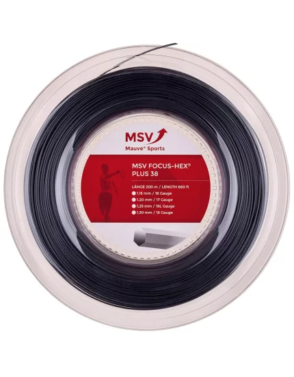 MSV Focus Hex Plus 38 Black 200m - tennis string