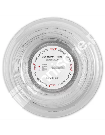 MSV Hepta-Twist White 200m - tennis string
