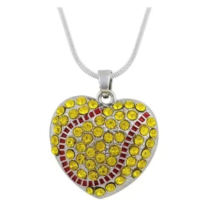 Gamma Silent Passion Heart-Charm Ball with Necklace Yellow Red