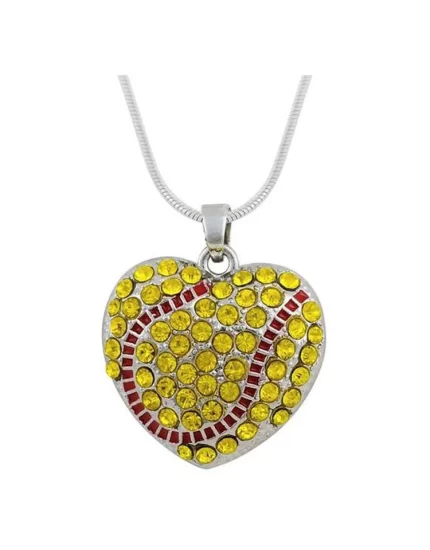 Gamma Silent Passion Heart-Charm Ball with Necklace Yellow Red