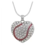 Gamma Silent Passion Heart-Charm Ball with Necklace Silver Red