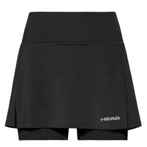 Head Club Basic Skort Long Black - women tennis skort