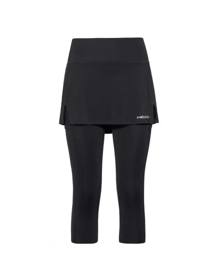 Head Club 3/4 Tights Skort W Black - womens tennis skort