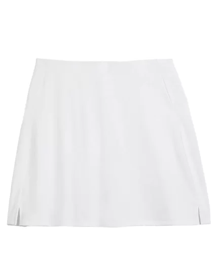 Wilson Team Flat Front Skirt Bright White - tennis skirt