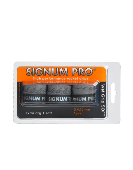 Signum Pro Wet Grip Soft Grey 3 Pack - overgrip