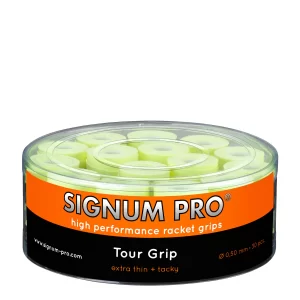 Signum Pro Tour Grip Yellow (30 pcs.) - high performance racket grips