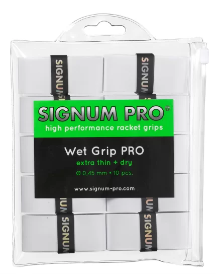 Signum Pro Wet Grip Pro White 10 Pack - overgrip