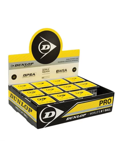 Dunlop Pro Double Yellow (12 pcs.) - squash balls