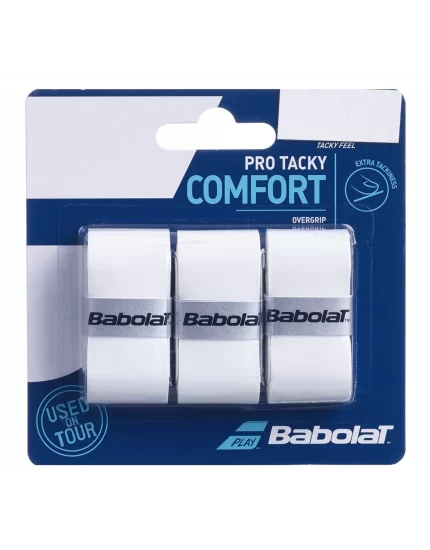 Babolat Pro Tacky Comfort White 3 Pack - overgrips