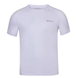 Babolat Play Crew Neck Tee Boy White - boy tennis t-shirt