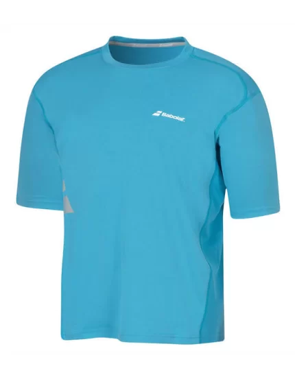 Babolat T-Shirt Flag Core Boy Petrol - koszulka tenisowa chłopięca