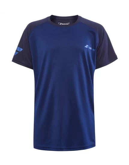 Babolat Play Crew Neck Tee Boy Estate Blue - boy tennis t-shirt