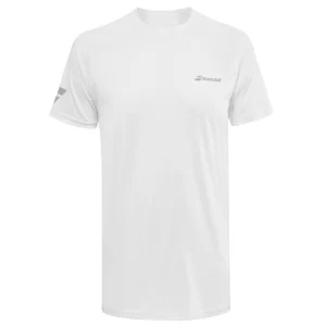 Babolat Play Crew Neck Tee Boy White - boy tennis t-shirt