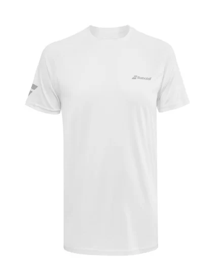 Babolat Play Crew Neck Tee Boy White - boy tennis t-shirt