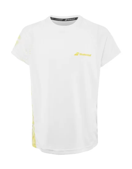 Babolat T-Shirt Performance Boy White 2019 - koszulka tenisowa