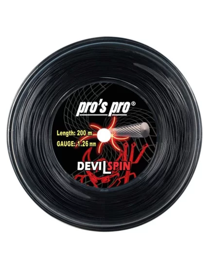 Pro's Pro Devil Spin Black 200m - tennis string