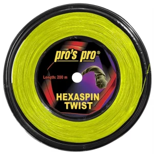 Pro's Pro Hexaspin Twist Limonkowy 200m - tennis string