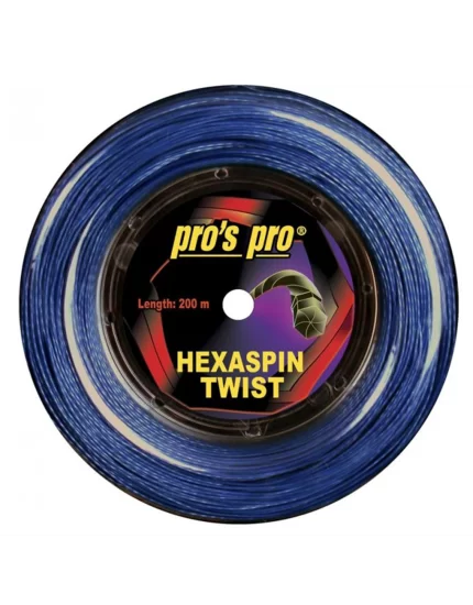 Pro's Pro Hexaspin Twist Blue Reel 200m - tennis string