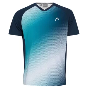 Head TOPSPIN T-shirt Boy Print Perf Petrol - boy's tennis t-shirt