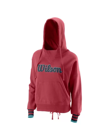 Wilson Night Script Eco Cotton PO Hoody W Earth Red 