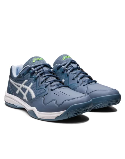 Asics Gel-Dedicate 7 Clay Steel Blue White - tennis shoes