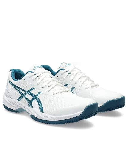 Asics Gel-Game 9 Clay/OC White Restful Teal - men's tennis shoes