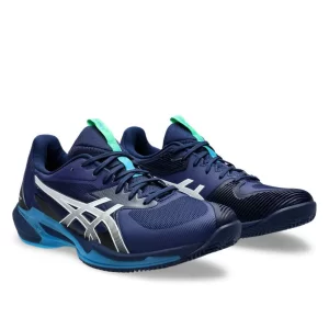 Asics Solution Speed FF 3 Clay Blue Expanse White - men's tennis shoes