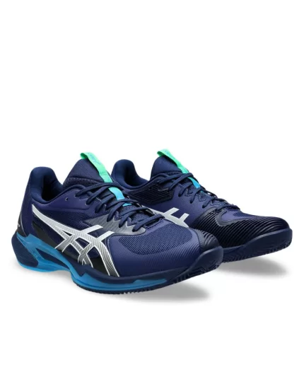 Asics Solution Speed FF 3 Clay Blue Expanse White - men's tennis shoes
