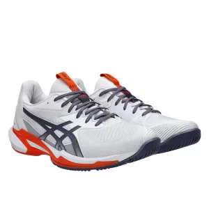 Asics Solution Speed FF 3 White Greyish Purple - men's tennis shoes