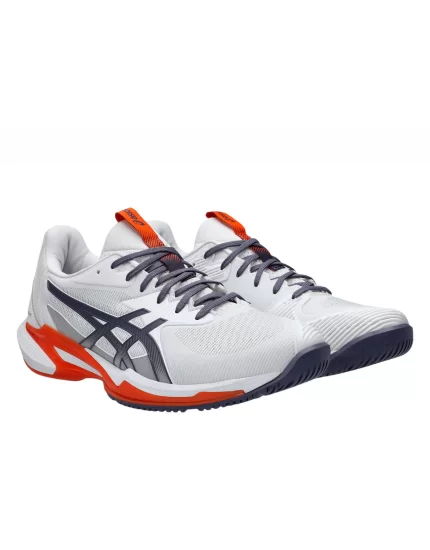 Asics Solution Speed FF 3 White Greyish Purple - men's tennis shoes