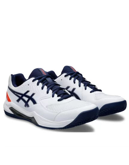 Asics Gel-Dedicate 8 Clay White Blue Expanse - men tennis shoes